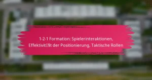 1-2-1 Formation: Spielerinteraktionen, Effektivität der Positionierung, Taktische Rollen