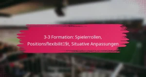 3-3 Formation: Spielerrollen, Positionsflexibilität, Situative Anpassungen